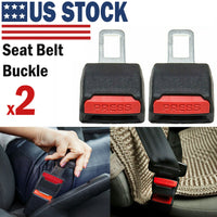 Universal Car Seat Belt Buckle Extension Extender Clip Auto Alarm Stopper Seat Adapter 2pcs