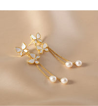 New Trendy Exquisite Sweet Butterfly Long Tassel Earrings