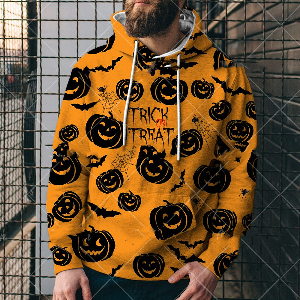 Fashion Halloween Pumpkin Head Series Printed Sweater