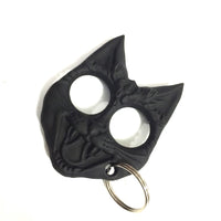 Black Cat Head Keychain Plastic