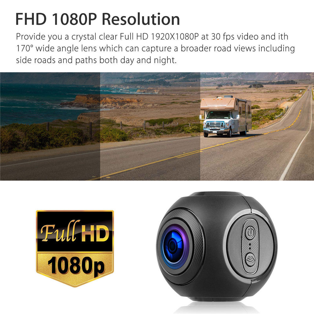 Mini WiFi Car Dash Cam FHD 1080P GPS Camera Dashboard W/ G-Sensor Night Vision
