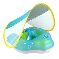 Baby Swimming Float With Canopy Inflatable Infant Floating Ring Kids Swim Pool Accessories Circle Bathing Summer Toys