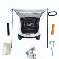 Car Trunk Extension Tent At The Rear Of The Car