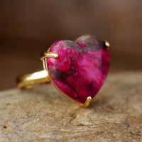 Simple Red Love Adjustable Ring
