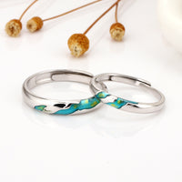 Simple Line Streamlined Color Matching Irregular Ring