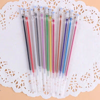 1mm 12 Pcs/set Gel Pen Refill Office Color Gel Refill Glitter Rods Ink