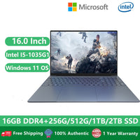 2023 Office Study Laptops I5 Windows 11 Gaming Notebook Netbook 16 "
