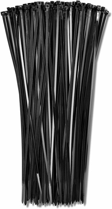 100 Cable Zip Ties 12 Inch Long Cable Ties Super Strong Nylon Cord Wrap Black