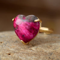 Simple Red Love Adjustable Ring
