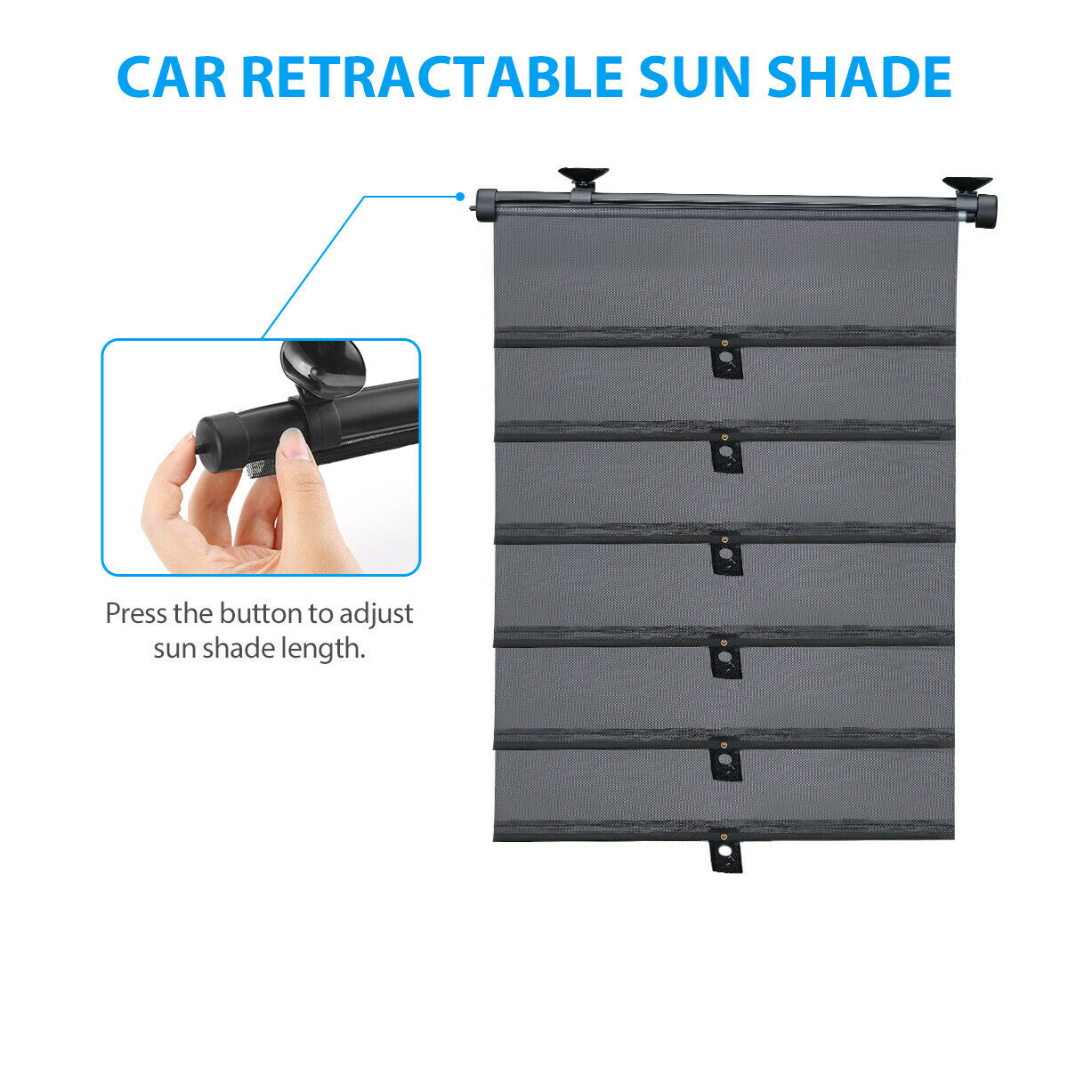 2X Retractable Roller Auto Sunshade Sun Shade Cover Car Side Window Visor Shield