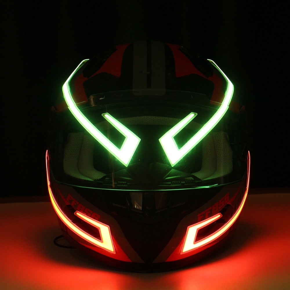 Motorcycle Helmet EL Cold Light Helmet Light Strip Night Signal Luminous Modified Strip Helmet Sticker