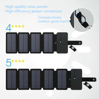 Outdoor Folding Solar Panel Charger Portable 5V 2.1A USB Output Devices Camp Hiking Backpack Travel Power Supply For Smartphones