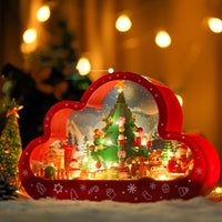 Christma New Style Assembled Building Block Toys Cloud Night Lamp Decorative Mirrors Frame LED Table Lights Creative Desk Bedroom Handmade Birthday Gifts