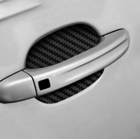 4pcs Set Of Door Stickers Carbon Fiber Scratch-resistant Car Handle Stickers