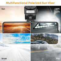 Polarized Car Sun Visor, Clear View, Anti-glare, UV Protection