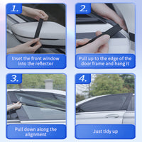 Car Front&Rear Side Curtain Sun Visor Shade Mesh Cover Insulation Anti-mosquito Fabric Shield UV Protector Car Accessories Car Side Window Sunshades Window Screen Door Covers UV Protector