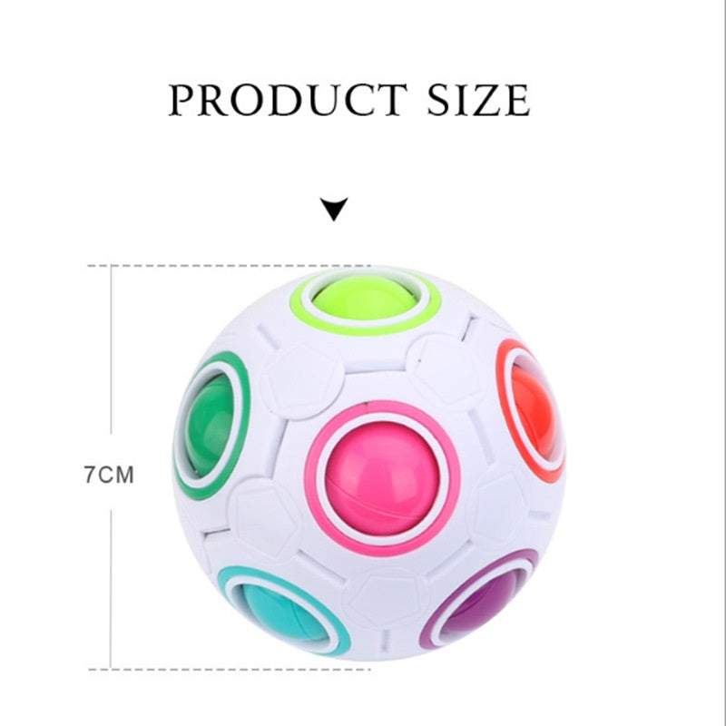 High Elasticity And Fall Resistance Puzzle Rainbow Ball Toy