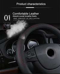 Universal Leather Car Steering Wheel Cover