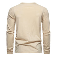 Men's Color Matching Long-sleeved T-shirt European And American