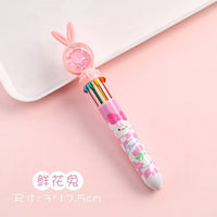 Kawaii Cartoon Pink Rabbit 10 Colors Mechanical Gel Ink Pens Cute