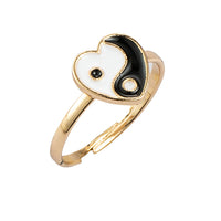 European And American New Cute Fashion Cartoon Heart-shaped Butterfly Opening Ring
