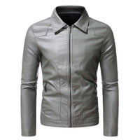 Men's Casual Slim-fit Leather Coat