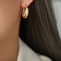 Women's Fashion Personalized Colored Glaze Hollow U-shaped Ear Studs