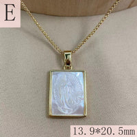 European And American Natural Shell Sacred Heart Angel Necklace