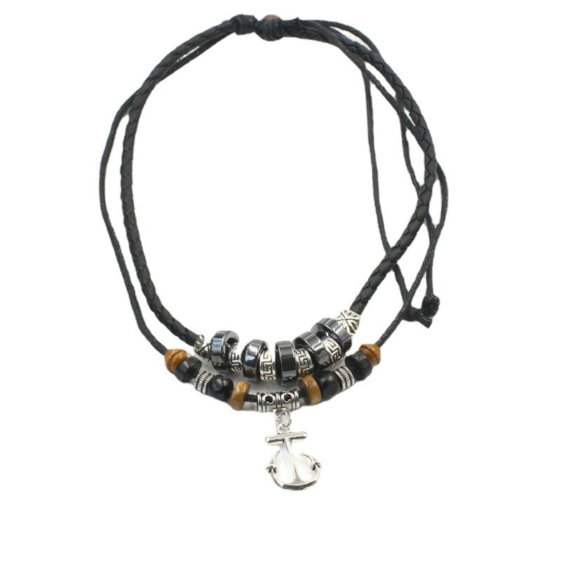 Boat Anchor Necklace Male Student Retro Hipster