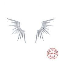 S925 Sterling Silver Personalized Line Sun Light Fashion Stud Earrings