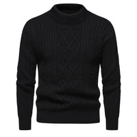 Men's Solid Color Round Neck Sweater Bottoming Shirt