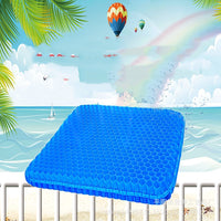 Summer Gel Seat Cushion Breathable Honeycomb Design For Pressure Relief Back Tailbone Pain For Home And Car