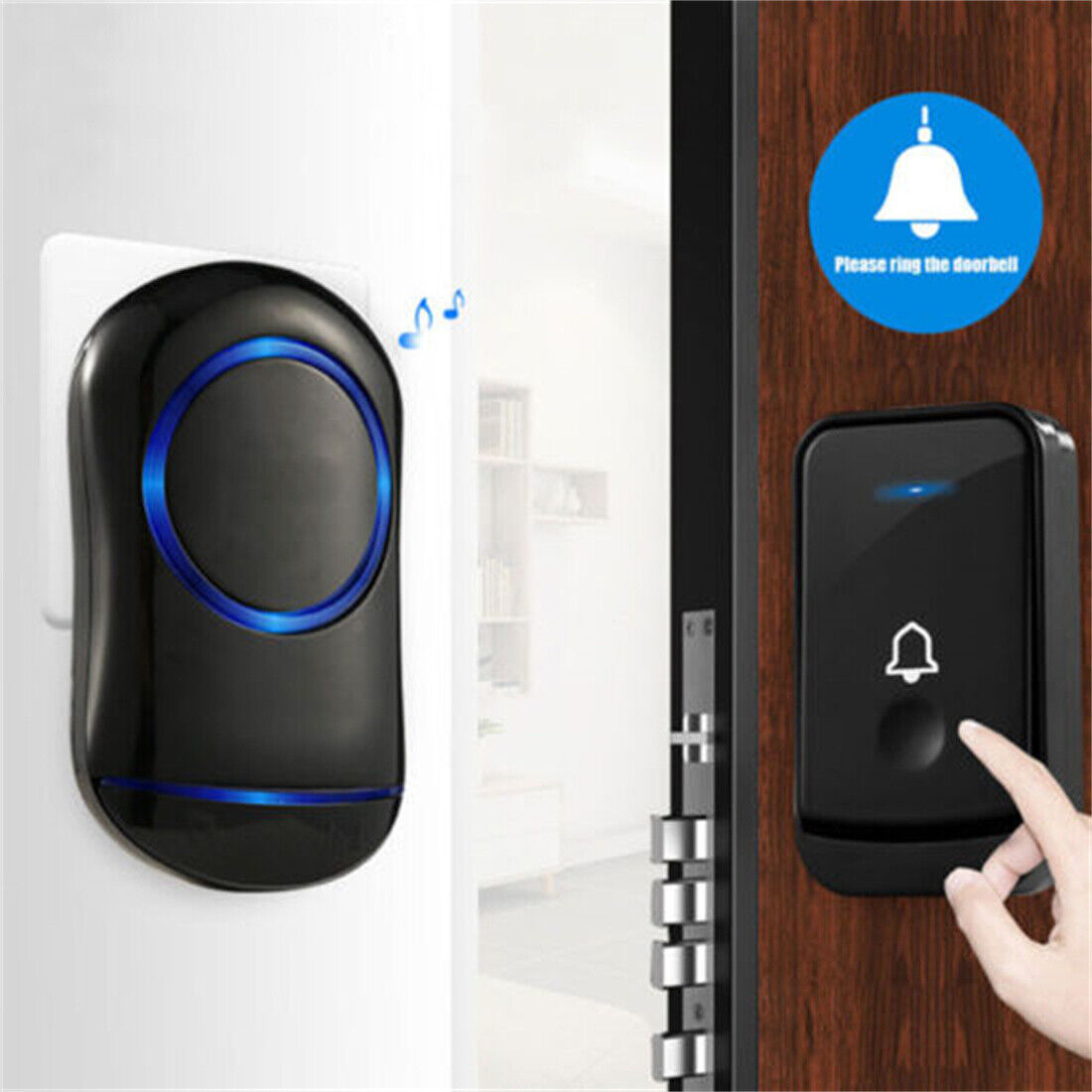 Wireless Door Bells Waterproof Long Range Plug In Home Cordless Doorbell