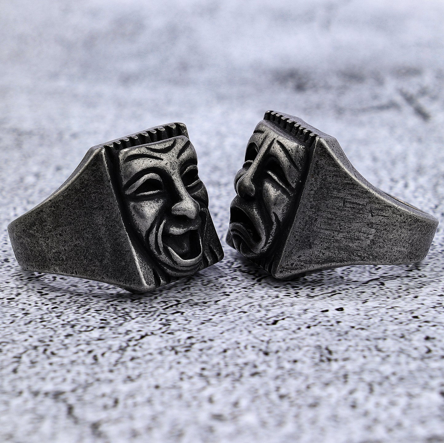 Hip Hop Street Grimace Skull Titanium Steel Ring