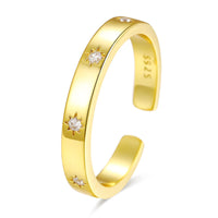 Sterling Silver Trendy Jewelry Fashion Minimalist Zircon Ring