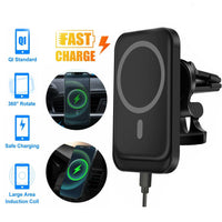 Magnetic Wireless Chargers Car Air Vent Stand Phone Holder Mini QI Fast Charging Station For Phone