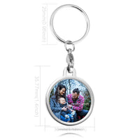 Stainless Steel Photo Customized Keychain Creative Gift