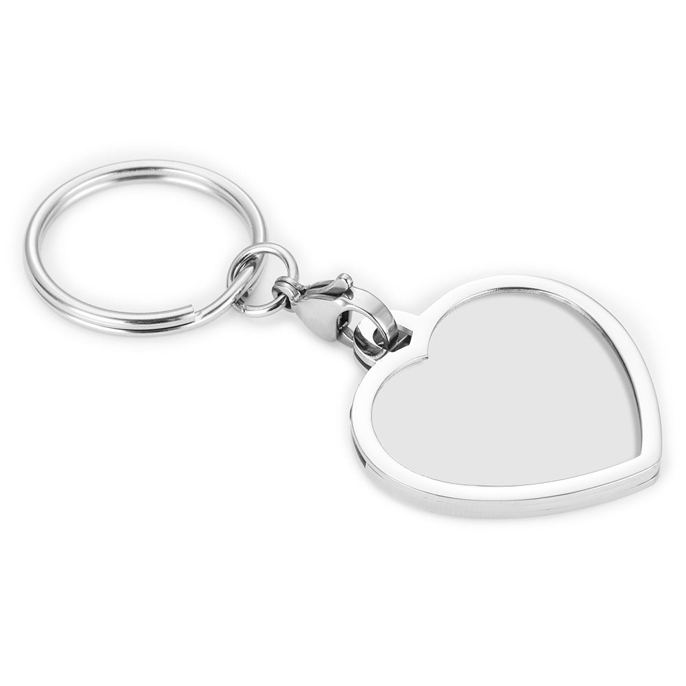 Stainless Steel Photo Customized Keychain Creative Gift