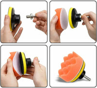 Car Buffing Pads Sponge Kit Polishing Set Bonnet Waxing Foam Seal Tool for Drill