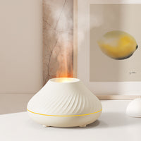 Drop Shipping RGB 130ML Flame Humidifier Diffuser Aroma Essential Oil Fire Flame Aroma Diffuser