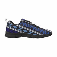 Uniquely You Sneakers for Women, Blue Aztec Print - Running Shoes